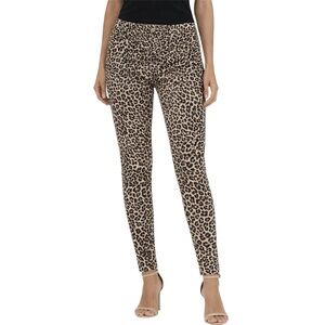 7 For All Mankind Women Leopard Pattern Cropped Jeans Ankle Skinny Size 2